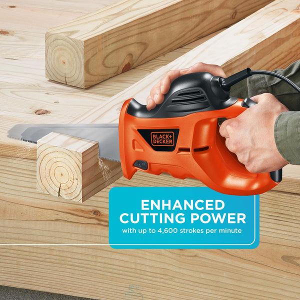 Black Decker Electric Hand Saw With Storage Bag 3.4-Amp