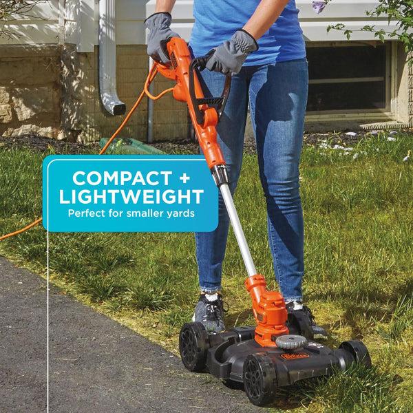 Black Decker Electric Lawn Mower String Trimmer Edger 3-In-1 Corded