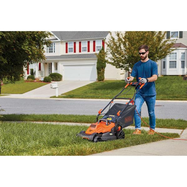 black decker Electric Lawn Mower With Bike Handle 15-Inch 10-Amp Corded