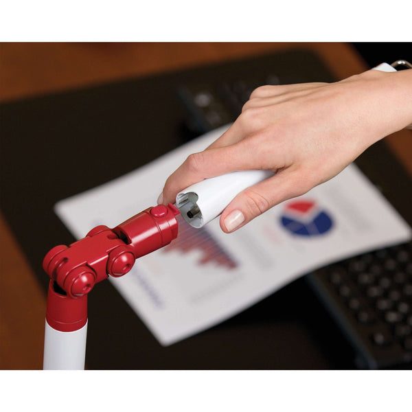 Black Decker Exalt Flash Detachable Head LED Desk Lamp White/Red