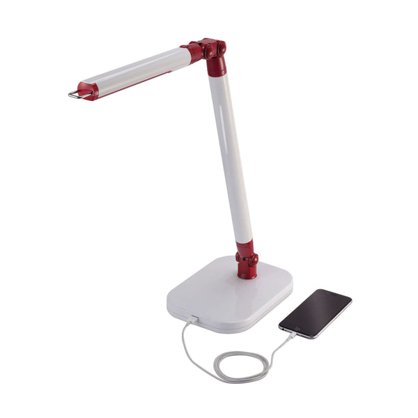 Black Decker Exalt Flash Detachable Head LED Desk Lamp White/Red
