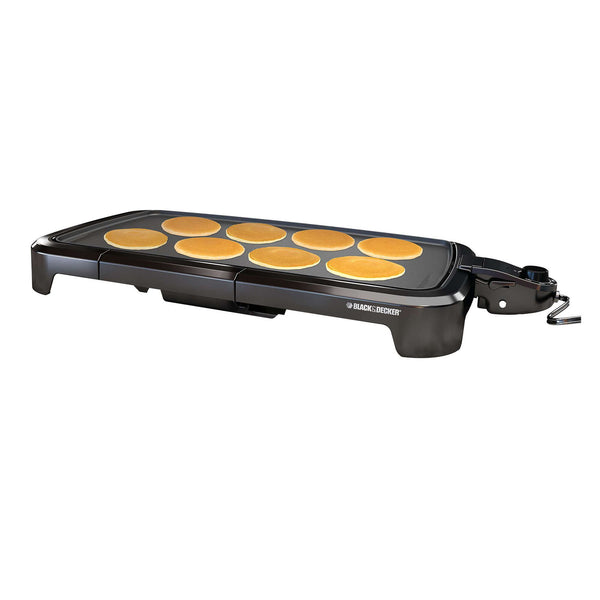 Black Decker Family-Sized Electric Griddle With Warming Tray & Drip Tray