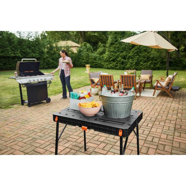 Black Decker Foldable Workbench 33.5 In. X 23.5 In. X 29 In. Black