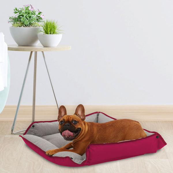 Black Decker Four Way Pet Bed For Large Dogs 28X24X3 In Red