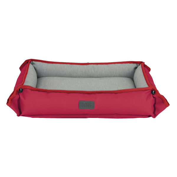 black decker Four Way Pet Bed for Medium Dogs 24X20X3 In Red