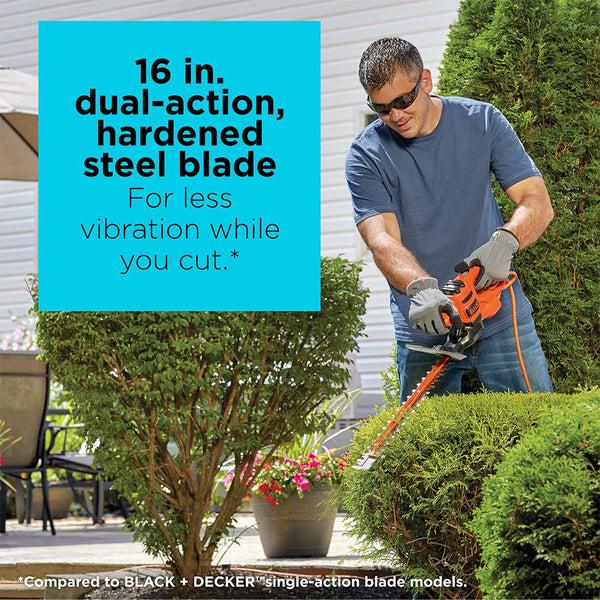 Black Decker Hedge Trimmer Dual-Action Blade 16-Inch