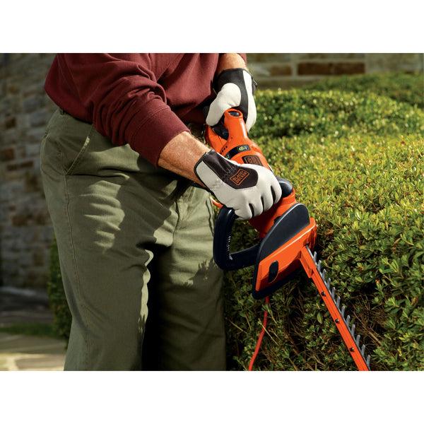 Black Decker Hedge Trimmer Rotating Handle Dual Blade Action Blades 3.3-Amp 24-Inch