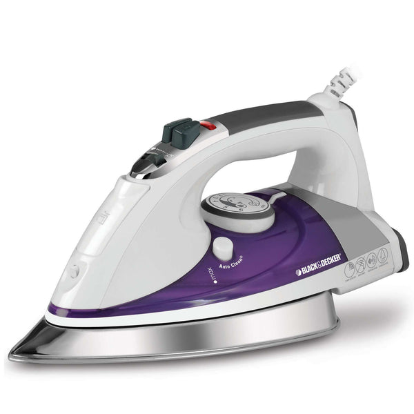 Black Decker Iron With Extra Large Soleplate; 13.2" X 16.3" X 7"; Purple