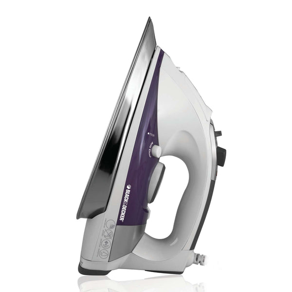Black Decker Iron With Extra Large Soleplate; 13.2" X 16.3" X 7"; Purple