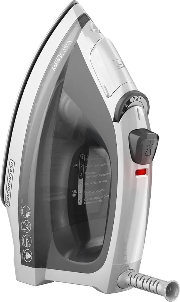 Black Decker Light ‘N Easy™ Compact Steam Iron; Anti-Drip; Grey