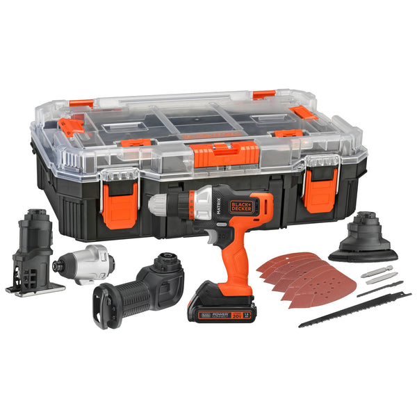 black decker MATRIX™ 20V MAX* Cordless 4-Tool Combo Kit with Storage