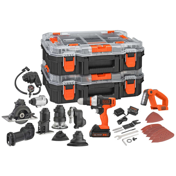 black decker MATRIX™ 20V MAX* Power Tool Combo Kit Cordless Power Tool Set with Battery and Charger Included 10 Piece