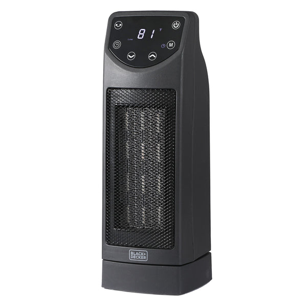 Black Decker Oscillating Ceramic Desktop Heater & Remote