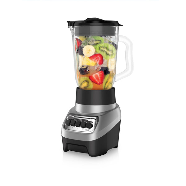 Black Decker PowerCrush Multi-Function Blender With 6-Cup Glass Jar 4 Speed Settings Silver