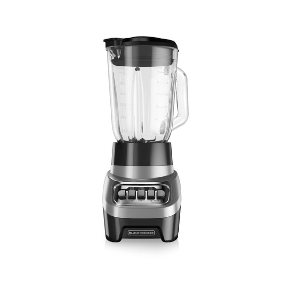 black decker PowerCrush Multi-Function Blender with 6-Cup Glass Jar 4 Speed Settings Silver