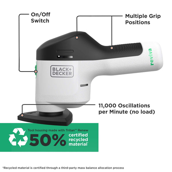 Black Decker Reviva™ 12V MAX* Cordless Detail Sander With Charger