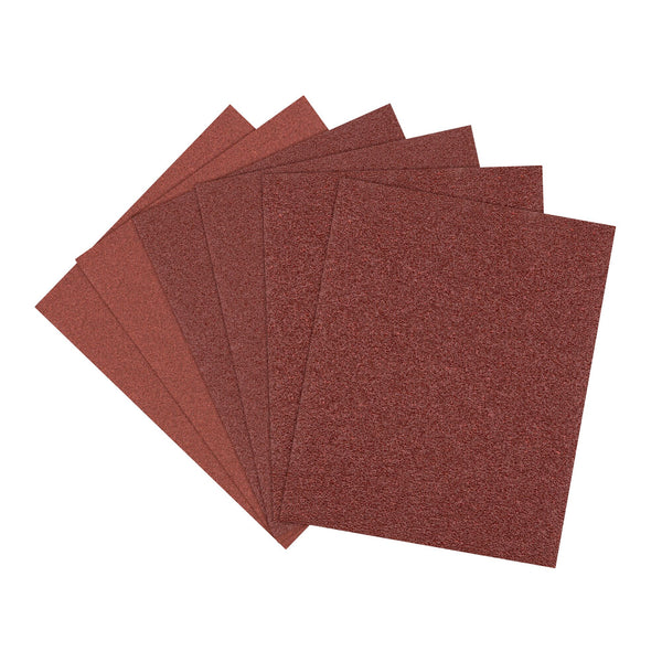 Black Decker Sandpaper Assortment 1/4-Inch Sheet 6-Pack