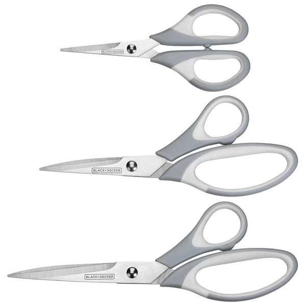 black decker Scissors Multi-Pack with 5.5 in. 6.5 in. and 8.5 in. Multipurpose Scissors