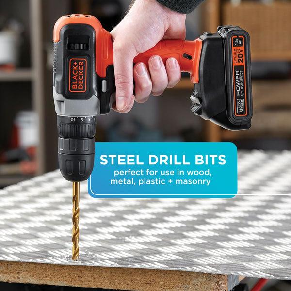 Black Decker Screwdriver Bit Set / Drill Bit Set 109-Piece