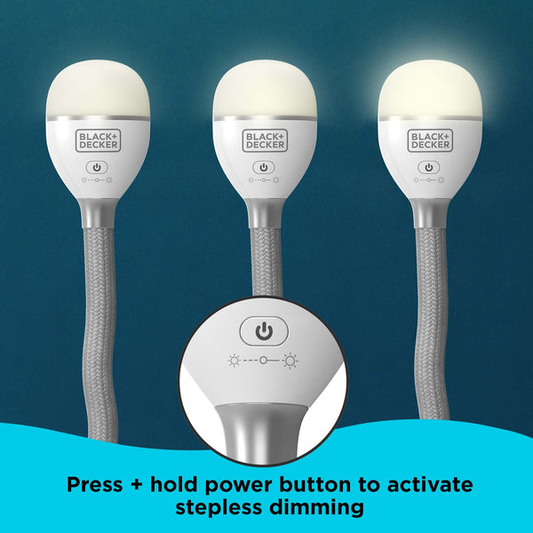 Black Decker Snakelight 2 In 1 Rechargeable Light With Flexible Gooseneck