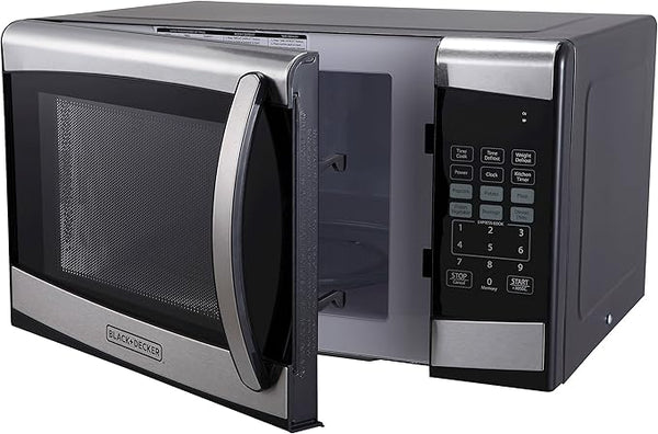 Black Decker Stainless Steel Microwave With Turntable Black