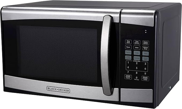 black decker Stainless Steel Microwave with Turntable Black