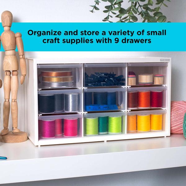 Black Decker Storage Organizer Large 9 Drawer Bin Modular Storage System