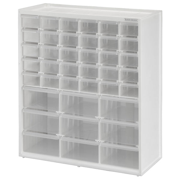 Black Decker Storage Organizer Large & Small 39 Drawer Bin Modular Storage System