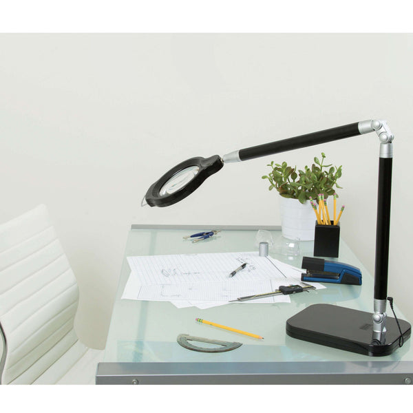 Black Decker Ultra Reach Magnifier Led Desk Lamp Black