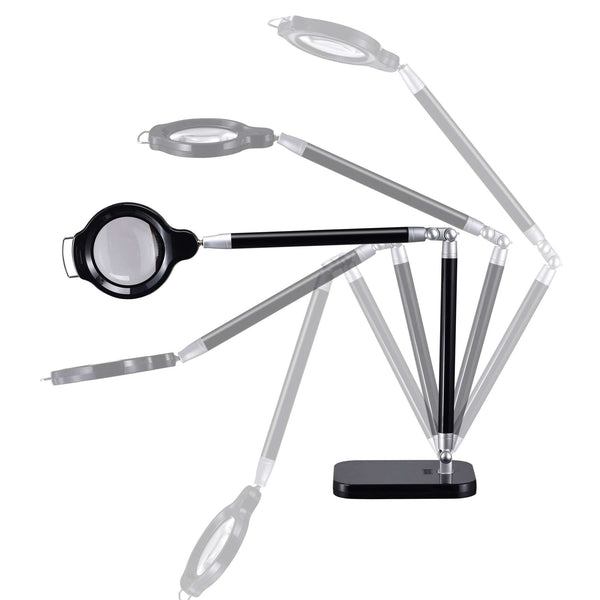Black Decker Ultra Reach Magnifier Led Desk Lamp Black