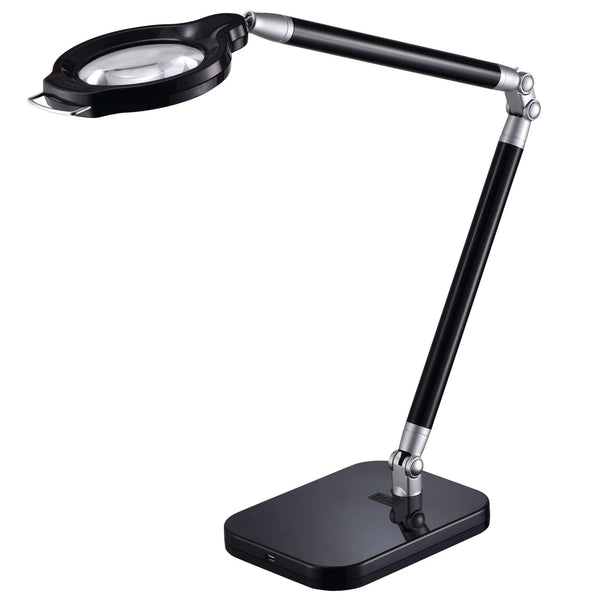 black decker Ultra Reach Magnifier Led Desk Lamp Black