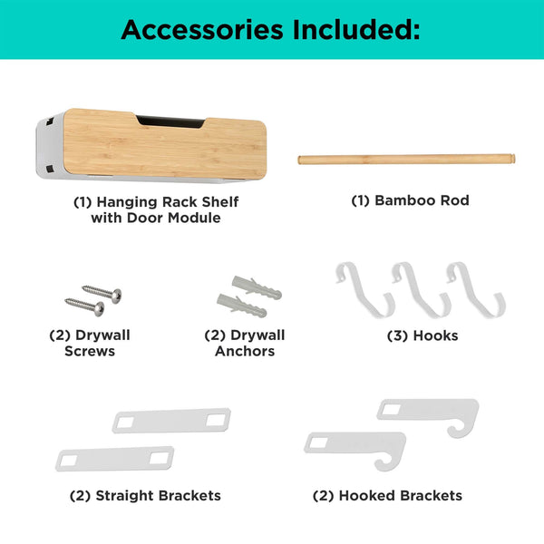 Black Decker White Hanging / Magnetic Rack System-Shelf W/ Door