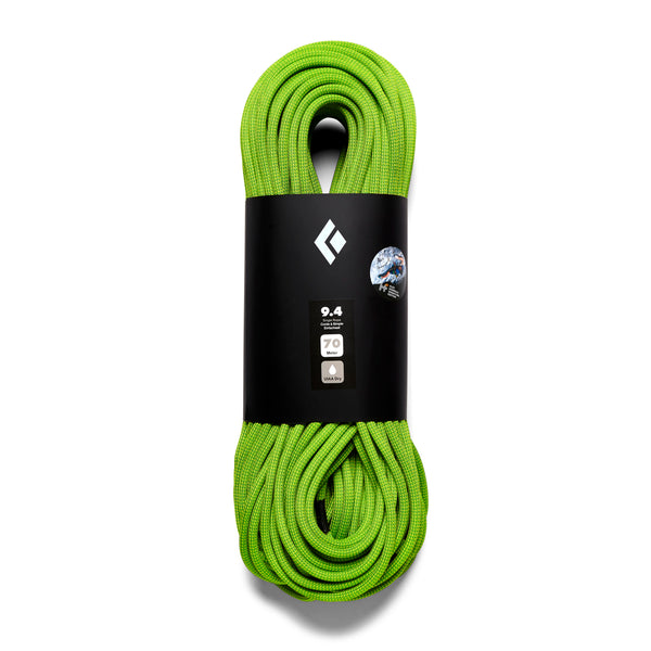black diamond 9.4 Dry Climbing Rope - Honnold Edition Green-Yellow