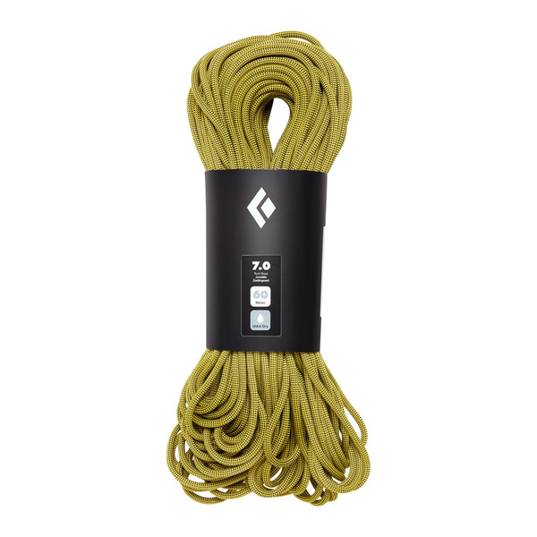 black diamond 7.0 Dry 60m Climbing Rope Yellow