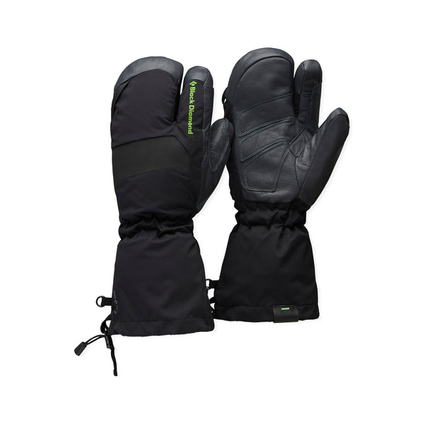 black diamond Alpine 3-Finger Mitts Black-Carbon