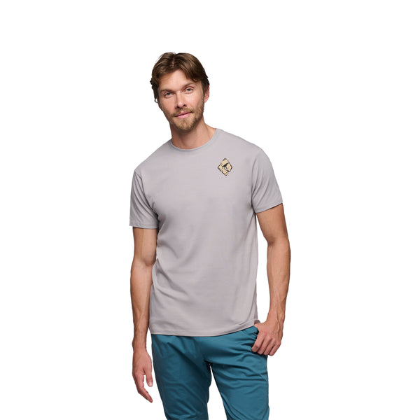 black diamond Men's Mono Pocket Tee Pewter