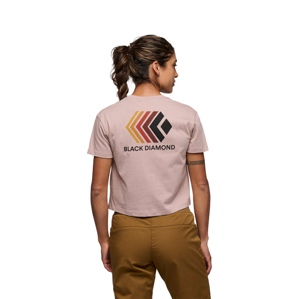 Black Diamond Women's Faded Crop Tee Pale Mauve