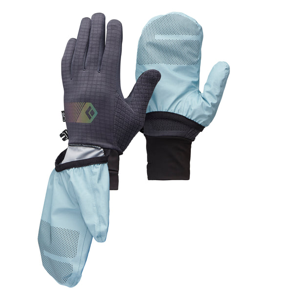black diamond Gridtech Storm Hood Gloves Carbon-Glacier