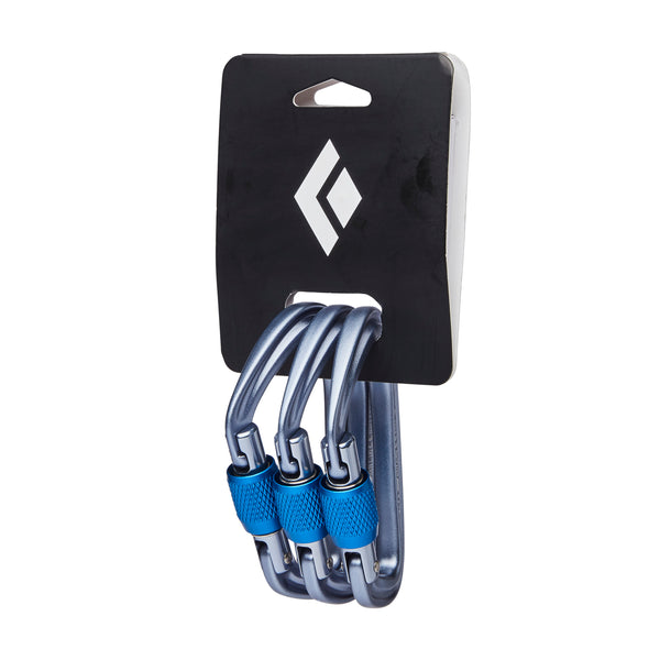 black diamond HotForge Screwgate Carabiner 3-Pack Gray