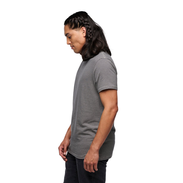 Black Diamond Men's BD Stripe Tee Charcoal-Off White