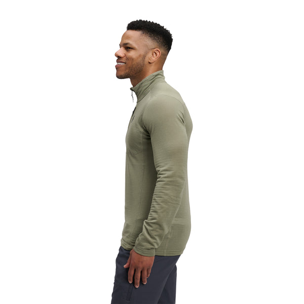 Black Diamond Men's Coefficient LT Quarter Zip Pullover Pine Smoke