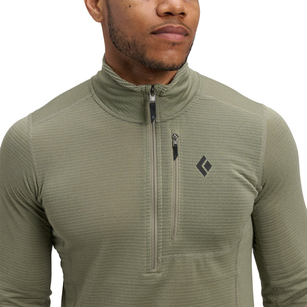 Black Diamond Men's Coefficient LT Quarter Zip Pullover Pine Smoke