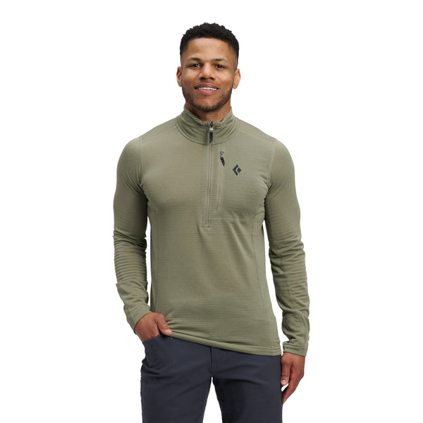 black diamond Men's Coefficient LT Quarter Zip Pullover Pine Smoke
