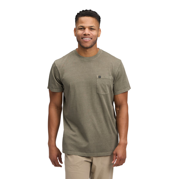 black diamond Men's Diamond Patch Short Sleeve Pocket Tee Walnut