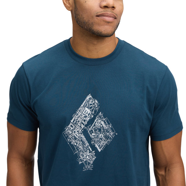 Black Diamond Men's Engineered Diamond Short Sleeve Tee Indigo