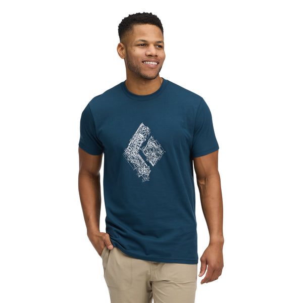 black diamond Men's Engineered Diamond Short Sleeve Tee Indigo