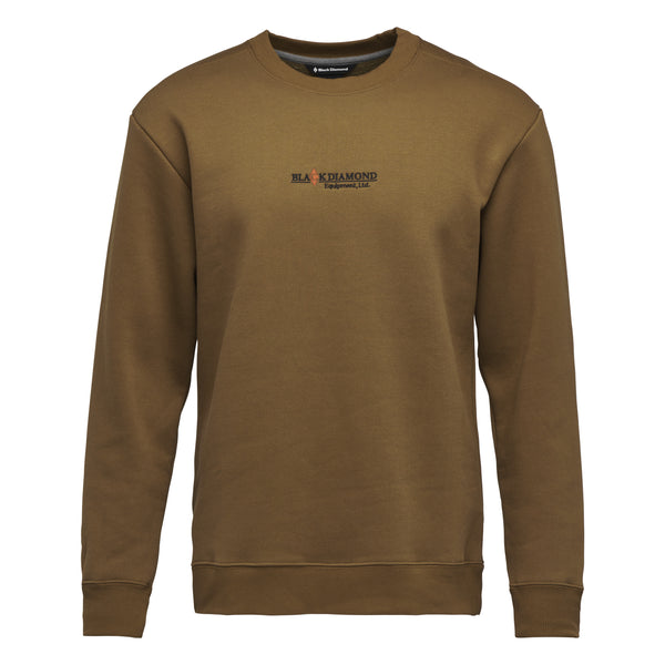 Black Diamond Men's Heritage Wordmark Crewneck Dark Curry