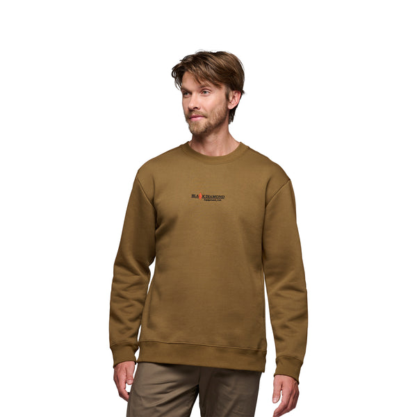 black diamond Men's Heritage Wordmark Crewneck Dark Curry