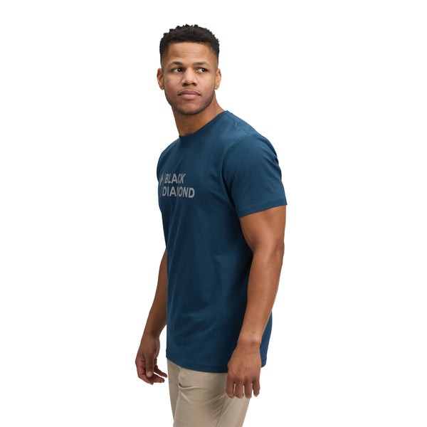 Black Diamond Men's Mini Stacked Short Sleeve Tee Indigo