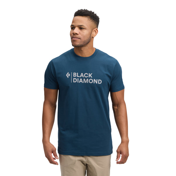 black diamond Men's Mini Stacked Short Sleeve Tee Indigo